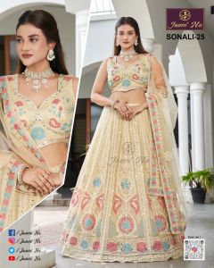 Elegant Georgette Net Heavy Work Lehenga