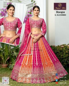 Handcrafted Cotton Embroidery Bridal Lehanga Choli Set
