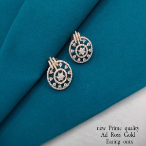 Polished Metal AD Earrings Set, Gender : Unisex