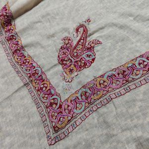 Embroidery Super Sangeen Pure Pashmina Head Scarf