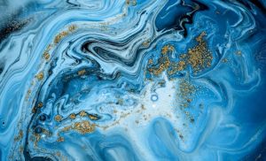 SD-1518 Ocean Blue Digital UV PVC Marble Sheet