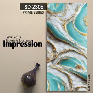 SD-2306 Prime Series Alaska Blue UV PVC Marble Sheet