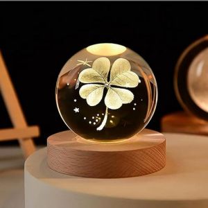 Crystal Ball Flower Night Light, Color : Multicolor