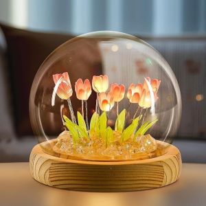 Romantic Tulip Flower Night Light, Color : Assorted
