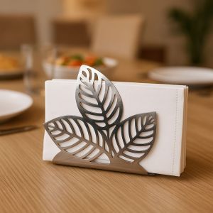Leaf Shape Stainless Steel Napkin Holder