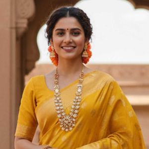 Luxury Matte Gold Kemp Necklace Set for Women Ideal for Parties and Weddings