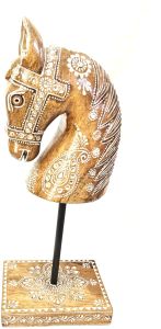 Polished Handcrafted Wooden Hand Painted Horse Figurine 10-20inch