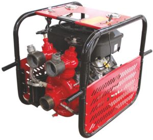 Semi Automatic Mechanical Aluminium Portable Fire Pump, Color : Red