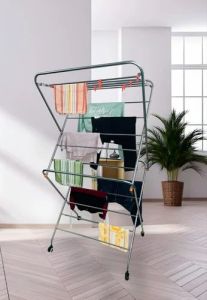 Stainless Steel 13 Rods Wheel Cloth Dryer Stand