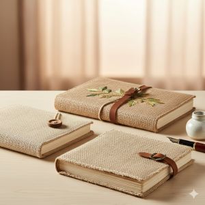 Plain Handmade Paper Diaries, Shape : Square