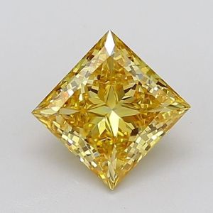 Elegant Princess Fancy Yellow Lab Grown Diamond