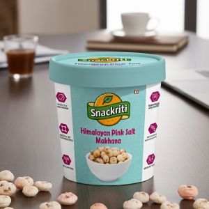 Roasted Lotus Seeds (Makhana) Snackriti Himalayan Pink Salt Makhana