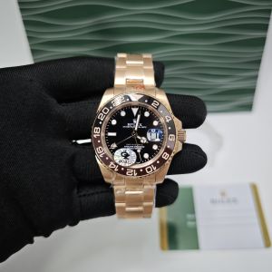 Rolex GMT-MASTER II Full Rose Gold Rootbeer Semi Eta Swiss Automatic Watch