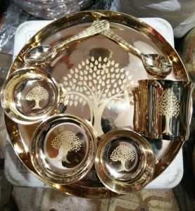 Kansa Thali Set (Lezar) (etching) (matt)