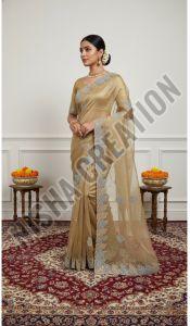 Party Wear Embroidery Silk Saree