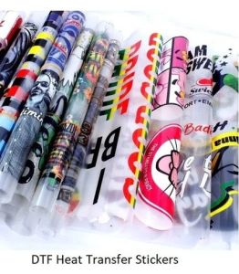 Printed PET DTF Heat Transfer Sticker, Color : Multicolor