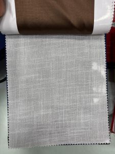 Grey Blackout Emboss Curtain Fabric