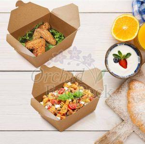 1500ml Kraft Paper Food Box, Color : Brown