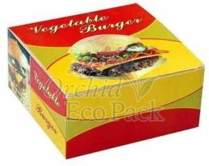 Printed Large Kraft Paper Burger Box, Color : Multicolor
