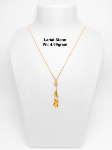 Polished 22KT New Design Gold Lariat Stone All Funshion