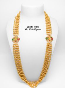 22KT New Design Gold Laxmi Mala, Brand Name : Sunbera