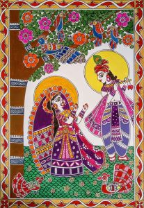 Madhubani Painting, Color : Multicolored Traditional