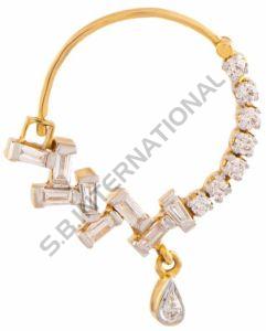 Antique Gold Brass Gold Nose Ring, Brand Name : Taansrie Diamonds