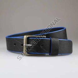 Blue Smooth EDGE Leather Belt