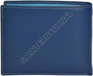 Blue Textured Genuine Leather Wallet