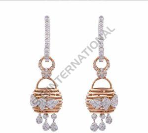 Designer Gold Diamond Chandbali Earrings