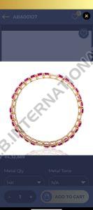 Trendy Gold  Real Diamond Bangle
