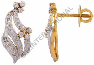 Gold Diamond Drop Earrings, Packaging Type : Jewelry Box