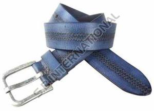 Navy Blue Perforated Leather Belt