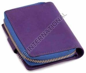 Purple Glossy Finish Leather Wallet