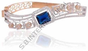 Rose Gold Diamond Bangle Style Bracelet