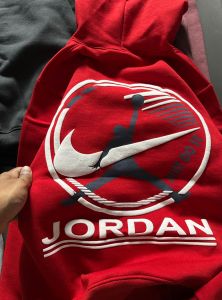 Jordan Printed Red Boy Hoodie