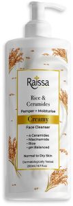 Raissa Creamy Face Cleanser for Hydrated Skin with 4 Ceramides & Rice Extracts
