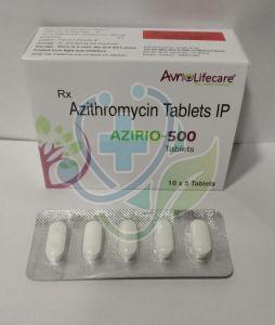 Azirio 500mg Azithromycin Tablet, Packaging Type : Box for Antibiotic