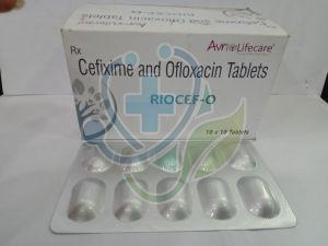 Riocef O Cefixime Ofloxacin Tablet, Packaging Type : Box for Antibiotic