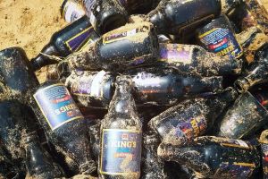 Sorted Black Glass Bottle Scarp