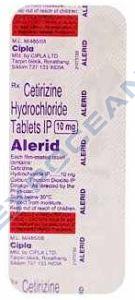 Alerid 10mg Cetrizine Hydrochloride Tablet