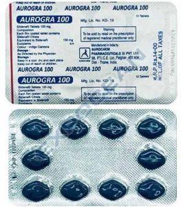 Aurogra 100mg Sildenafil Tablet