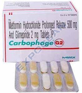 Carbophage G2 Glimepiride2mg Metformin 500mg Tablet