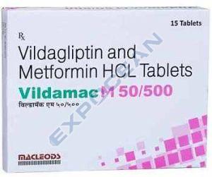 Vildamac M Vildagliptin 50mg Metformin 500mg Tablet