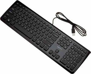 Plastic Amazon Basic Wired Keyboard, Color : Black