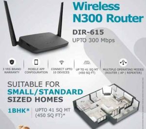 D Link Dir 615 Wireless N300 Black Router