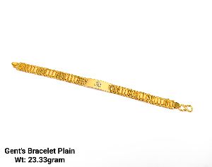 22kt New Design Gold Gents Bracelet Plain