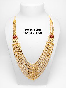 Polished 22kt New Design Gold Peacock Mala, Brand Name : Sunbera