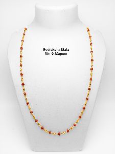 22KT New Design Gold Rudraksha Mala, Brand Name : Sunbera All