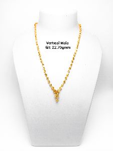 Polished 22KT New Design Gold Vertical Mala All Function